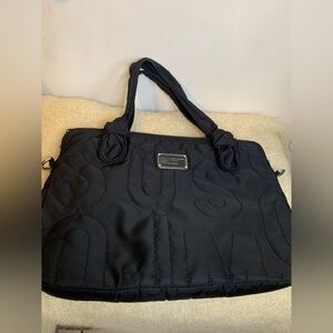 Marc Jacobs laptop black nylon double straps bag